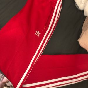 Red Adidas Superstar Pant